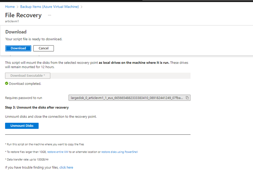 How to Restore either Data from a Virtual Server Hard drive, or the Entire Virtual Server, in any Region
